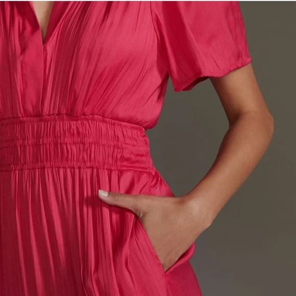 ANTHROPOLOGIE Somerset Maxi Dress, Magenta, XXS - Picture 4 of 11